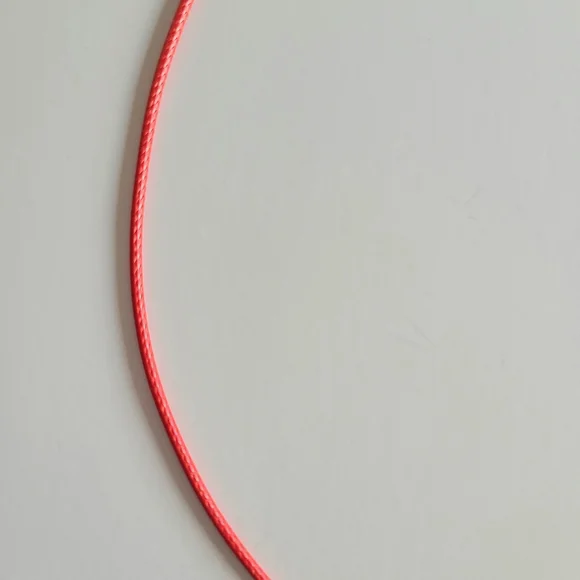 Silver Heart Red Cord Necklace - Picture 3 of 7